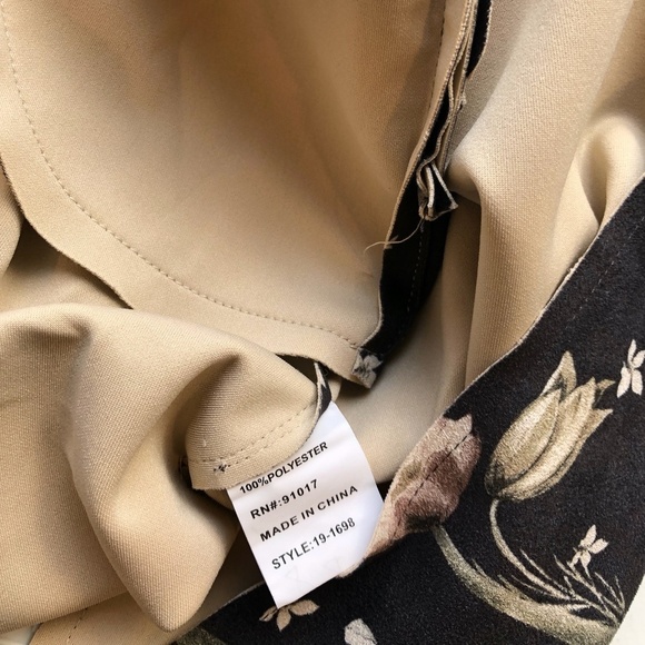 ANTHRO Solitaire Floral Vegan Suede Trench Coat - Picture 12 of 12